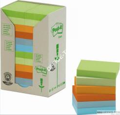 Bloczki samoprzylepne 3M POST-IT® 653-1RPT 38x51 Mix 1600k
