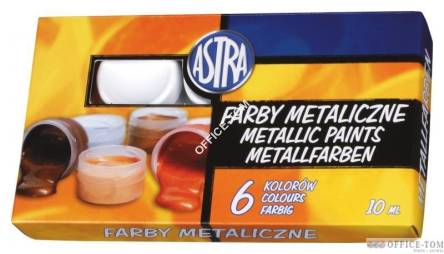 Farby metaliczne 6kol.A\'10ml