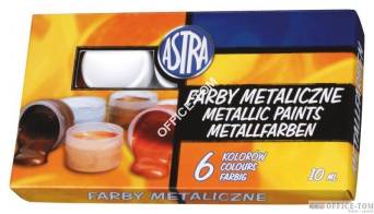 Farby metaliczne 6kol.A\'10ml