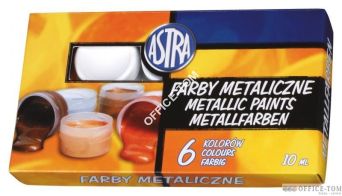 Farby metaliczne 6kol.A\'10ml