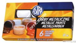 Farby metaliczne 6kol.A\'10ml