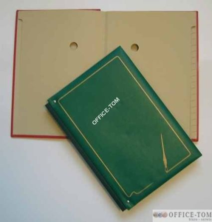 Teczka do podpisu z harm 20 kart z identyfiktorem bocznym zieleń  Warta