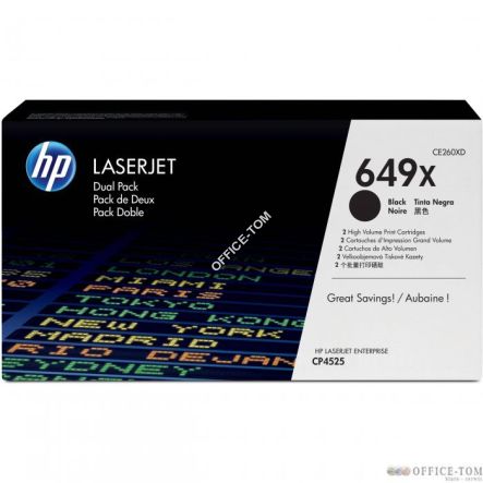 Toner HP 649X (CE260XD) czarny 2x17000str 2szt