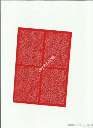 CYFRY samoprzylepne 0.7cm(8szt) czerwone ARTDRUK