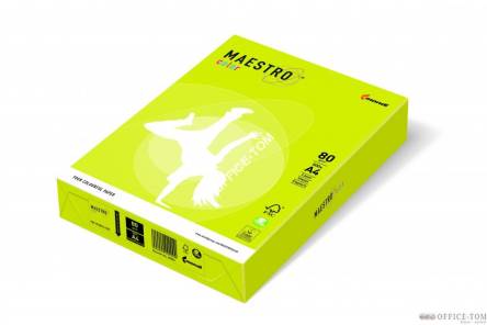 Papier xero MAESTRO COLOR A4 80 NEOGB Neonowy odcień żółty