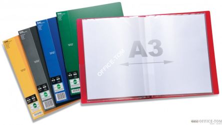 Album ofertowy A4/A3 20 kieszeni czarna  DCF642A SIDE PENTEL
