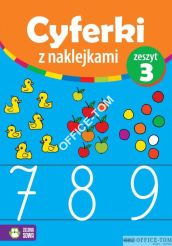 Książka CYFERKI Z NAKLEJKAMI Zeszyt 3, 7-9   9788378956808   Zielona Sowa