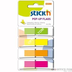 Zakładki indeksujące w podajniku 45X12mm 160/4 kolory STICK\'N