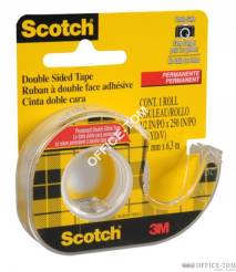 136D Taśma Scotch® dwustronnie klejąca, przezroczysta, na podajniku, 12mm x 6,3m