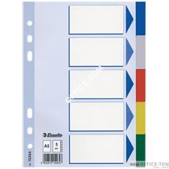 Przekładki plastikowe z PP A5 ESSELTE, 5 kart