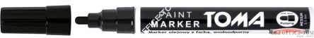 Marker olejowy z farbą, końcówka 2,5mm - czarne Toma