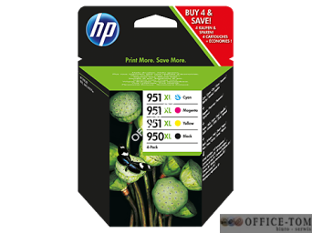Tusz HP 950XL/951XL (C2P43AE) czarny + niebieski + purpurowy + żółty 4szt