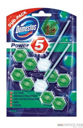 Zawieszka do toalety DOMESTOS POWER5 DUO PINE 7x2x55g