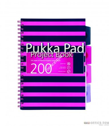 Project Book Navy B5 różowy,niebieski (3 szt mix kolorów) PUKKA