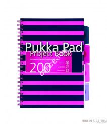 Project Book Navy B5 różowy,niebieski (3 szt mix kolorów) PUKKA