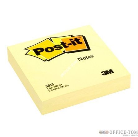 Bloczki samoprzylepne 3M POST-IT® 5635 100x100 Żółty 300k
