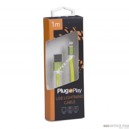 Kabel LIGHTNING USB zielony PLUG&PLAY