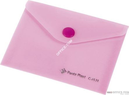 Teczka kopertowa A4 FOKUS przezroczysta różowa 0410-0030-13 Panta Plast