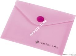 Teczka kopertowa A4 FOKUS przezroczysta różowa 0410-0030-13 Panta Plast