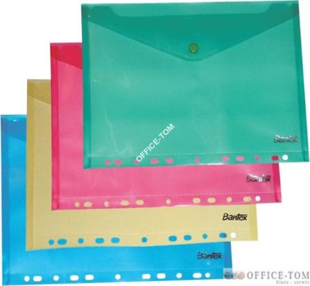Teczka kopertowa BANTEX Electra z perforacją A4 bezbarwny