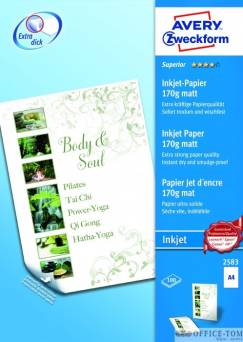 Papier matowy obustronnie powlekany 170g Avery Zweckform A4 100 arkuszy