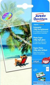 Papier Fotograficzny wysokobłyszczący 230g Big Pack Avery Zweckform A4 2x25 arkuszy