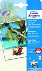 Papier Fotograficzny wysokobłyszczący 230g Big Pack Avery Zweckform A4 2x25 arkuszy