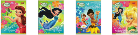 Zeszyt okładka laminowana A5, 16K., gładki , DISNEY WRÓŻKI Unipap