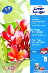 Papier fotograficzny Premium wysokobłyszczący 250g, 297 x 420 mm, biały, Avery Zweckform