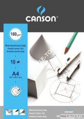 Blok techniczny biały A4 180G 10ark. (BRYŁY GEOM.)  400015145 CANSON