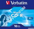 Płyta VERBATIM CD-R Audio  jewel case  80min  4x  Live it! - 2