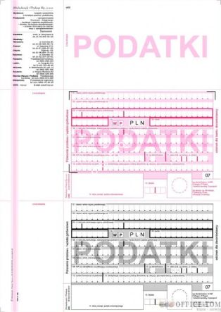 Podatki 2-odcinkowe polecenie przelewu MICHALCZYK I PROKOP A4 teczka 100 kartek