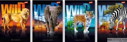 Brulion w twardej oprawie A5, 96k., krata Wild Life Unipap