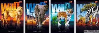Brulion w twardej oprawie A5, 96k., krata Wild Life Unipap