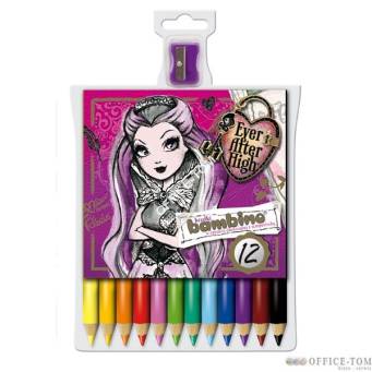 Kredki BAMBINO  12-kol.   w pud.kart. EVER AFTER HIGH St.Majewski