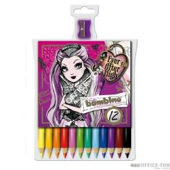 Kredki BAMBINO  12-kol.   w pud.kart. EVER AFTER HIGH St.Majewski