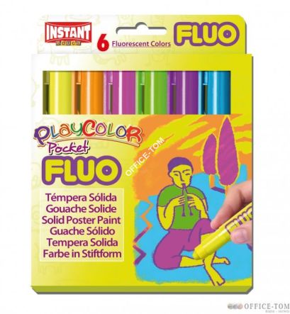 Farby w sztyfcie PLAYCOLOR FLUO ONE 6kol 10421 5g