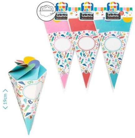 Rożek papierowy składany 19,5 cm 1 z 3 kolorów, Trendhaus