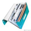 Teczka z przegródkami Leitz WOW , 6 przegródek, 250kartek A4 Metaliczna turkusowa - 2