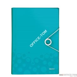 Teczka z przegródkami Leitz WOW , 6 przegródek, 250kartek A4 Metaliczna turkusowa