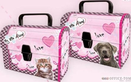 Kuferek kartonowy oklejany MY LITTLE FRIEND ST.MAJEWSKI