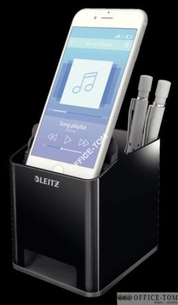 Kubek na Długopisy Leitz WOW ze wzmacniaczem dźwiękuczarny