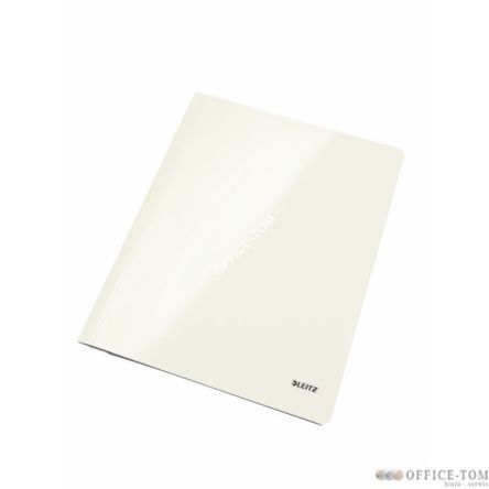 Skoroszyt kartonowy LEITZ perłowy biały WOW