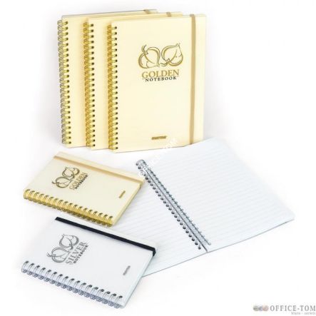 Kołonotatnik GOLDEN&SILVER A6 80kartek 80g linia MINTRA