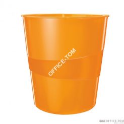 Kosz na śmieci 15L Leitz WOW, pomarańczowy metalik