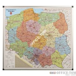 tablic MAPA POLSKI.adminis.1641 VITTORIA  suchościeralna, magnetyczna 90*100