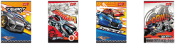 Zeszyt okładka laminowana A5, 32k., kratka, TEAM HOT WHEELS Unipap