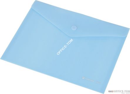 Teczka kopertowa DL FOKUS przezroczysta niebieska 0410-0037-03 Panta Plast