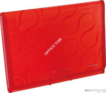 Teczka A4 6-przegródek OMEGA czerwony 0410-0041-05 Panta Plas