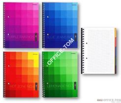 Kołozeszyt TOP 2000 SHADES A4 100k 70g kratka 5 przedmiotów